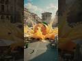 What would you do if a giant orange suddenly fell from the sky?#ai #asmr #aivideo #satisfyingvideo