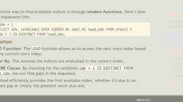 Finding the First Available Slot in PostgreSQL Using SQL Queries