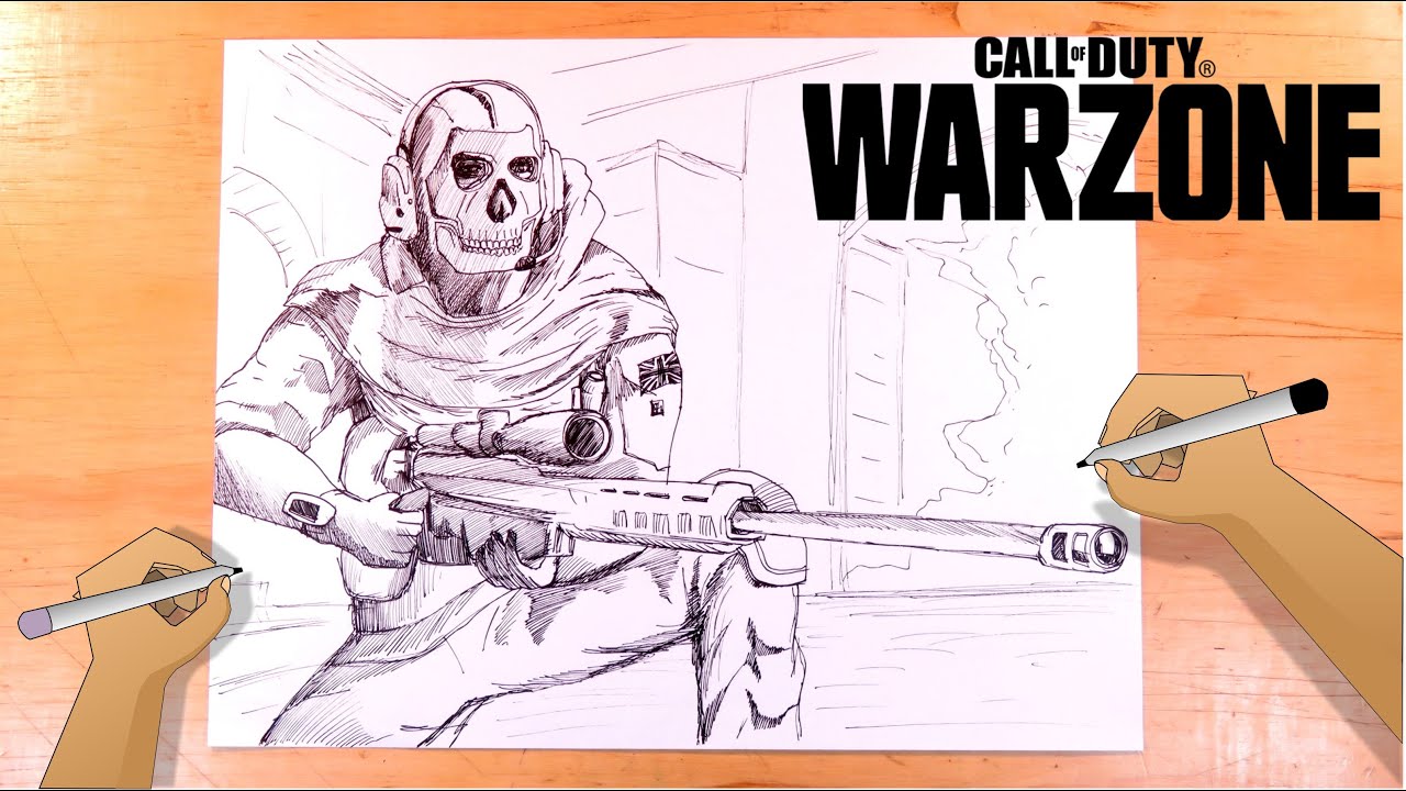 Dibujando una portada de Call Of Duty WarZone 2020 - YouTube