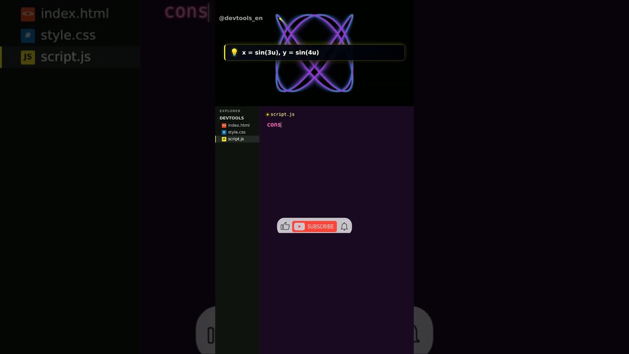 Lissajous curves in 35 lines of canvas