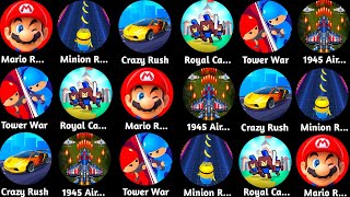 MARIO RUN,Minion Rush,Crazy Rush,Royal Castles : Legion Clash,Tower War,1945 Air Force-All Gameplay screenshot 3