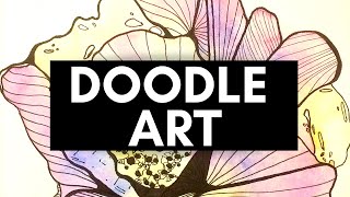 Abstract Watercolor Doodle Art for Beginners| Intuitive Mark Making and Mindful Art for Anxiety
