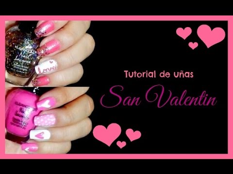 3. Diseño de uñas para San Valentin 2016 ♡ Valentine's Day Nail Art ||| Adrii GA