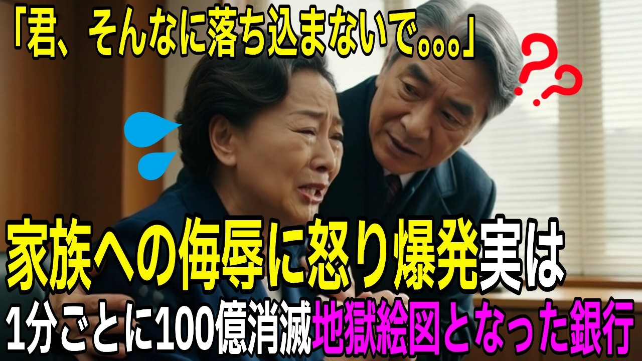「家族に何をした！」夫と祖父の怒りが大爆発→1分毎に100億消え、銀行が地獄絵図に。【シニア】
