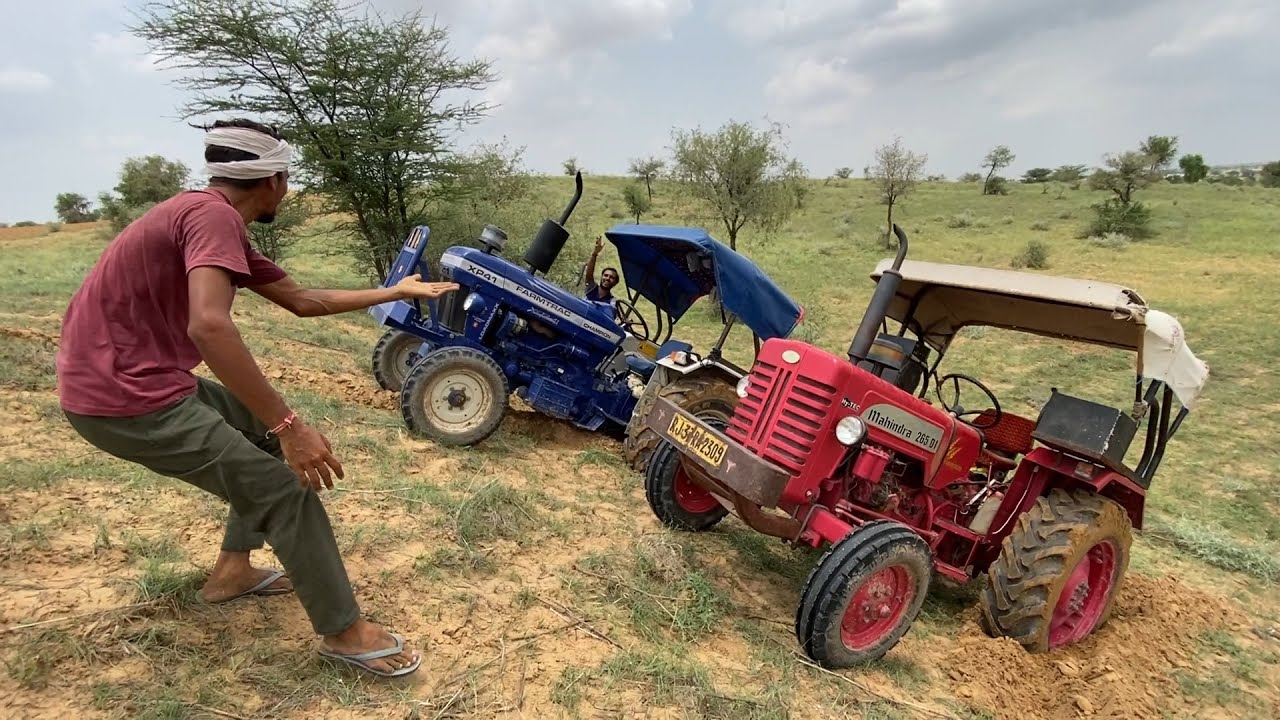 Mahindra 265 Vs Farmtrac Xp 41 Tractor बिना ड्राईवर के ही इतनी बड़ी चढ़ाई को पार कर दिया