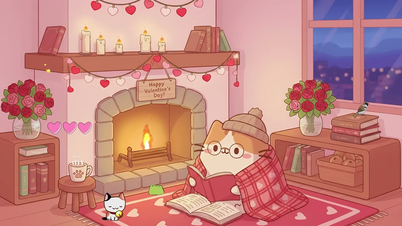 Pusheen's Cozy House ❤️ Romantic Lofi 🌹 Chill Lofi for Relax, Study & Love