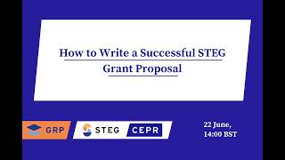 How to Write a Successful STEG Grant Proposal