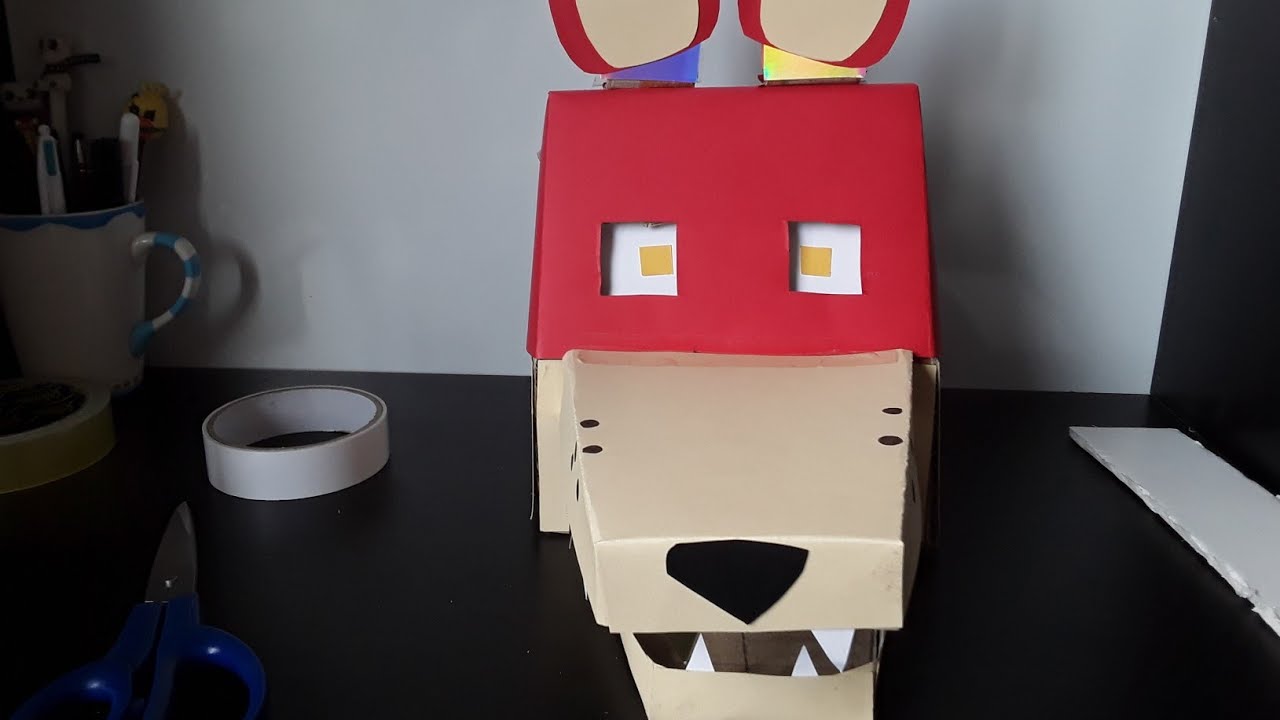 DIY FNaF 4 older brother cosplay Foxy mask tutorial - YouTube