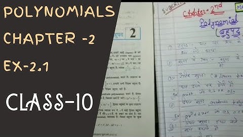 Chapter 2 polynomials Ex 2.1 maths class 10 || NCERT - MATHEMATICS CLASSES ZONE
