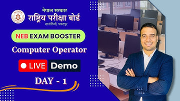 कम्प्युटर सहायक DEMO Class Day 1 | NEB Exam Booster | #loksewa #ditsolution