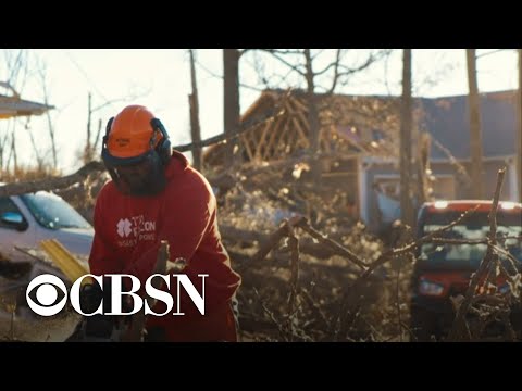 Crews work to clear debris in several states following devastating tornadoes.