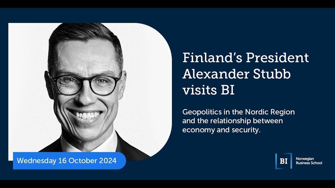The new world (dis)order - Lecture by President of Finland, Alexander Stubb