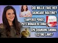 What's Up In Makeup NEWS! Did Millie fake her Florence routine? Woman in coma from tampered Ponds!