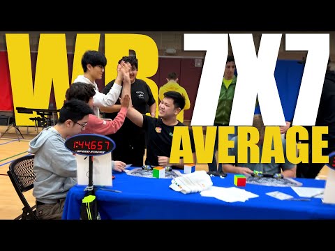 Wr [1:39.68] 7x7 Rubik's World Record Avg Nub Open Yucaipa
