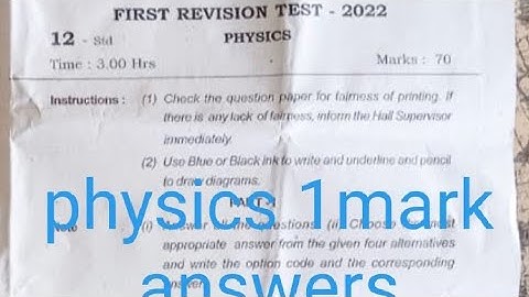 12th physics first revision test question paper 1mark answer ❤️❤️