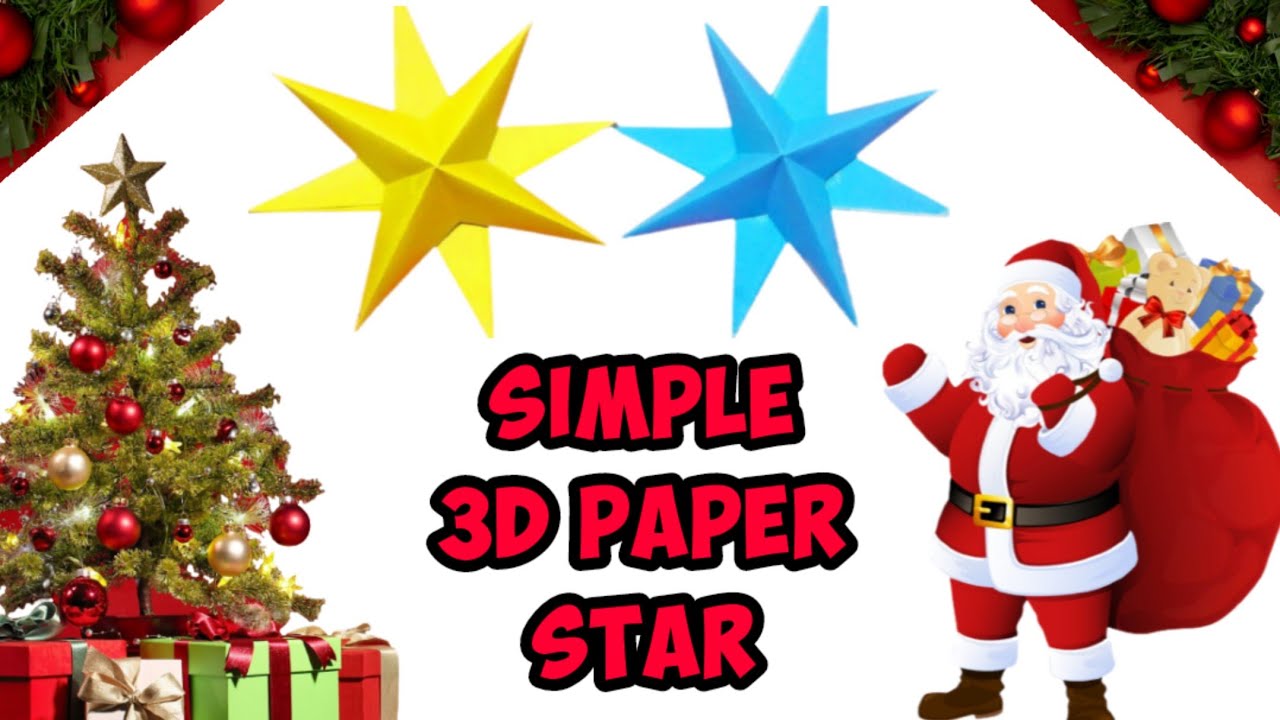 Christmas star using A4 sheets.