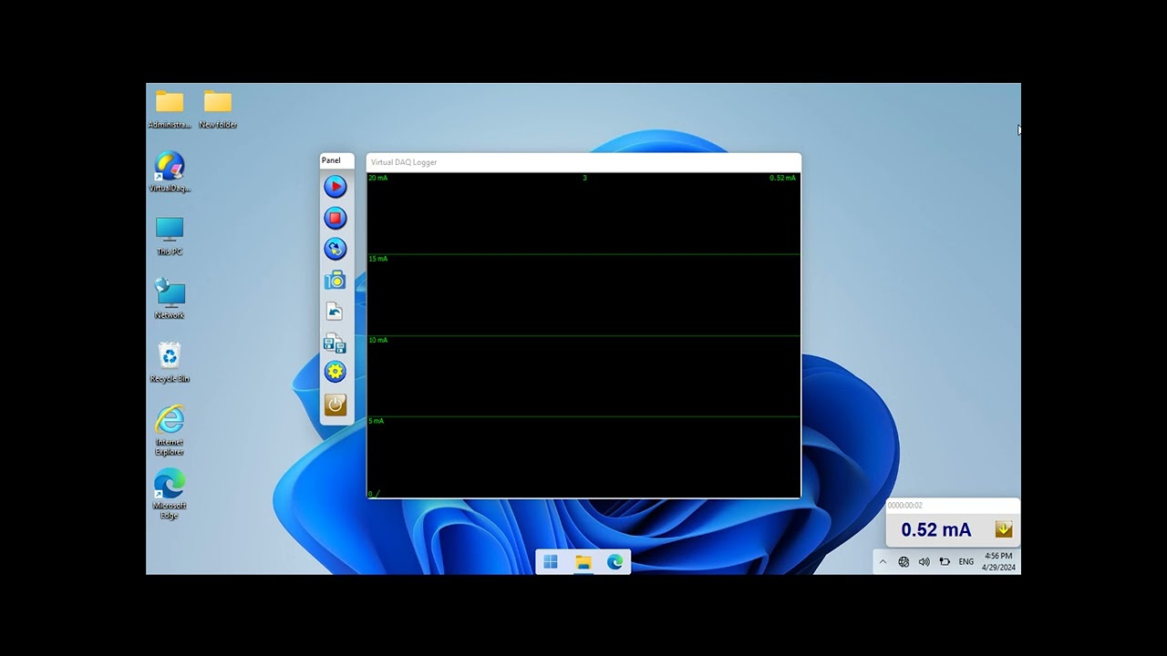 Accuzact DAQ 800 mA Data Logger 0.1 mA (0.0001 A) Resolution DC Current Measurement for Windows 11