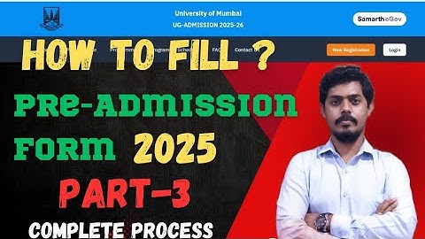How to Fill MU Pre-Admission Form 2025-26? Complete Process l Mumbai University l Mukund Sir