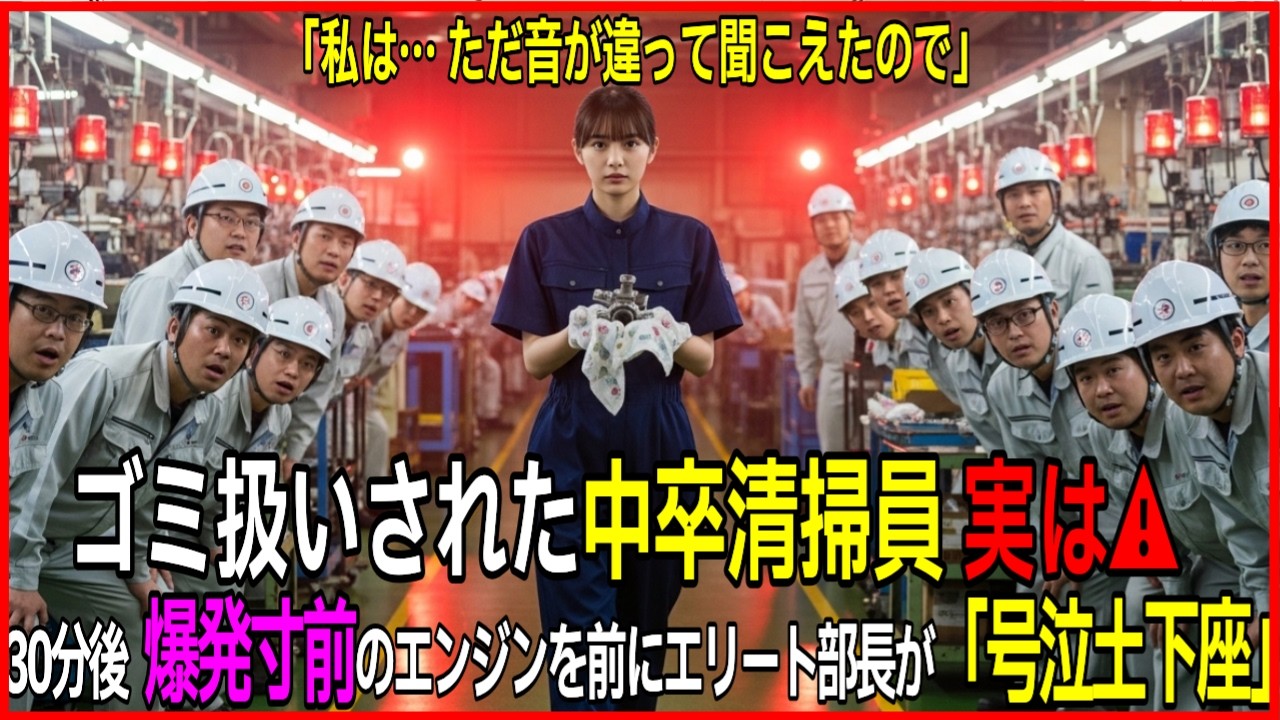 中卒の清掃員が設計ミスを指摘するも、エリート部長は嘲笑。30分後、ロケットエンジンが爆発寸前となり顔面蒼白で泣きつく羽目に【感動する話】【朗読】