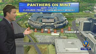 Traffic Team 9's Mark Taylor breaks down road closures for Panthers on Mint