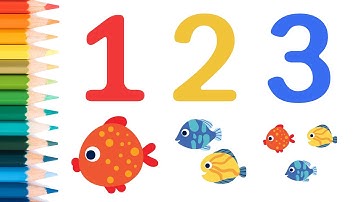 아이들을 위한 1부터 10까지 숫자 쓰고 귀여운 스티커 붙이기 | 영어숫자세기 | 숫자배우기 | 123숫자놀이