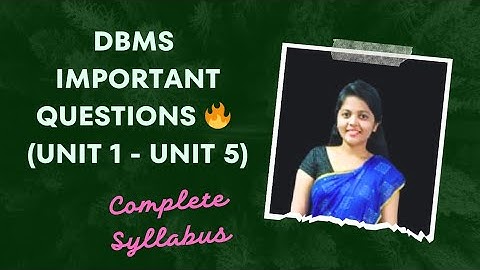 DBMS Syllabus for JNTUK & JNTUGV | Important Questions for Exam Preparation 💯💥