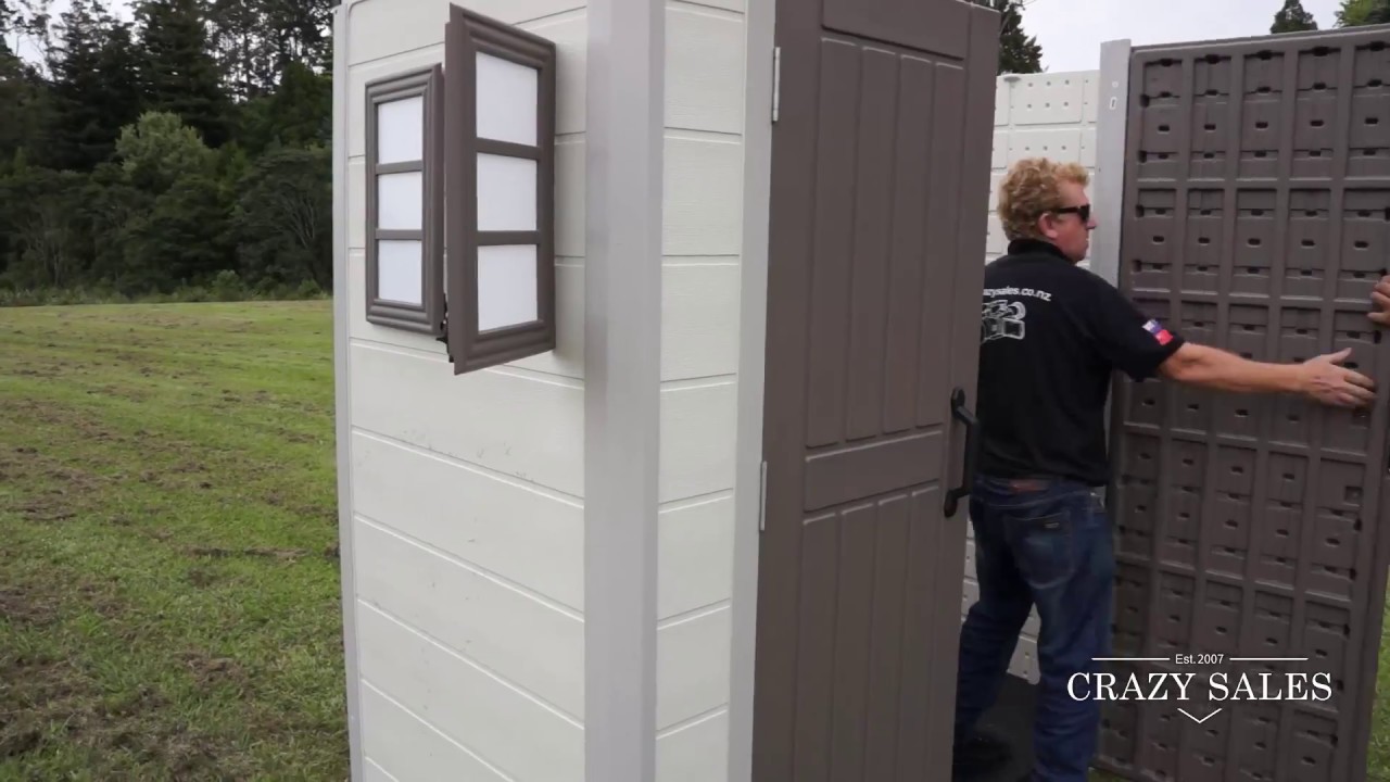 CS16915 Plastic Garden ShedSmallInstallation YouTube