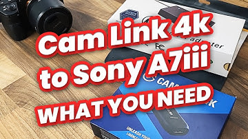 Elgato Cam Link 4K to Sony A7iii - What You Need