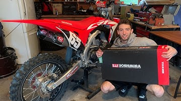 Honda CRF250R Dual Yoshimura Exhaust VS Stock (My first Sponsor)