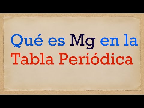 Video: ¿En qué grupo está MG en la tabla periódica?