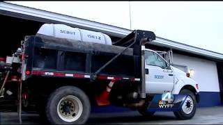 Crews pre-treating roads before snowfall