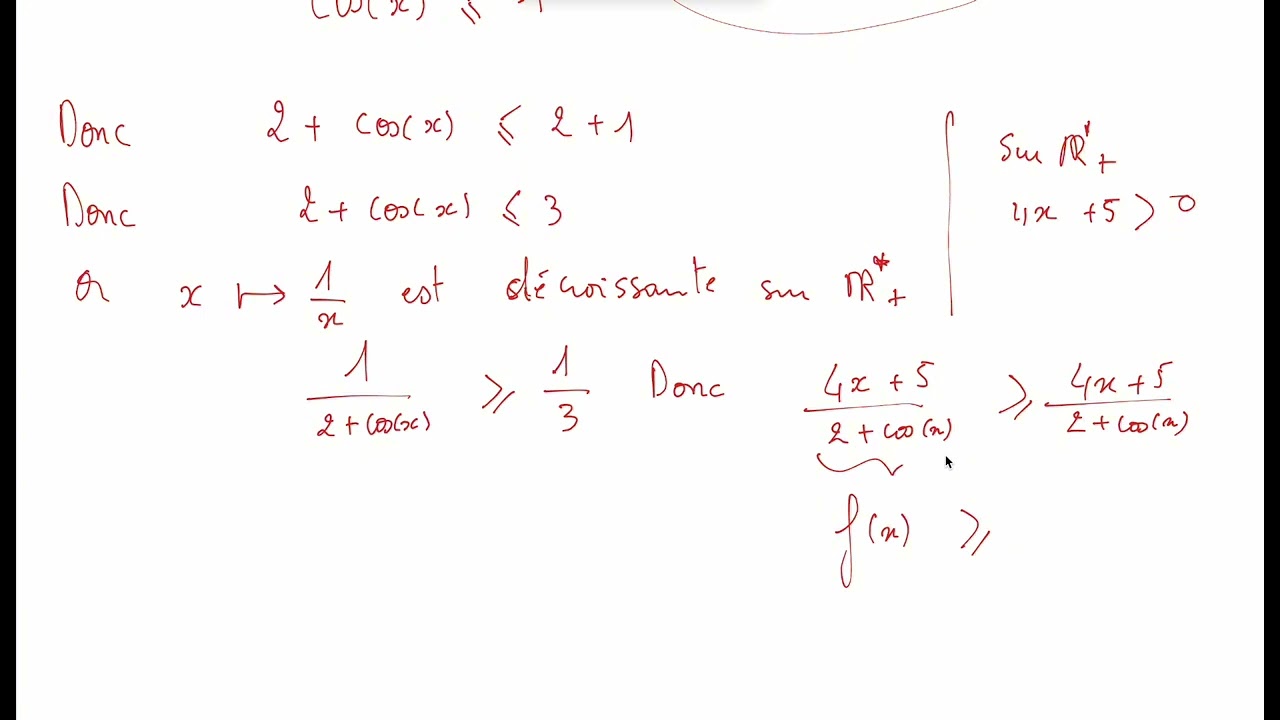 Limites de fonctions – Exercice 11 : L’encadrement oscillant