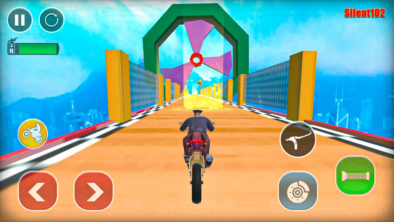 Police Bike Stunt Games: Mega Ramp Stunts Game - Android Gameplay