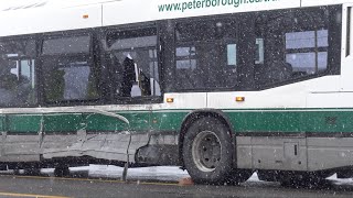PETERBOROUGH POLICE ARE INVESTIGATING AFTER A CITY TRANSIT BUS WAS T-BONED BY A SERVICE VAN screenshot 4