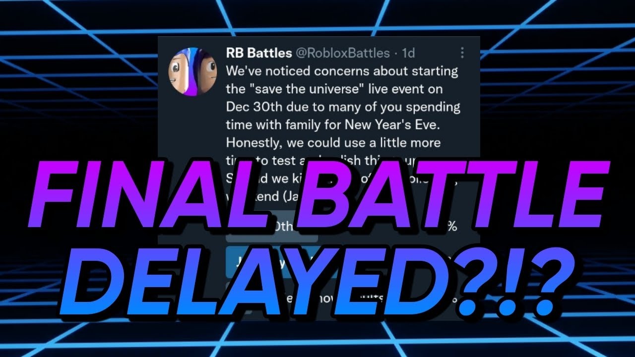 RB BATTLES FINAL BATTLE DELAYED!?! (Roblox)