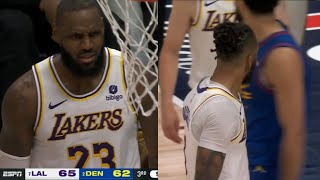 LBJ FRUSTRATED AT D'ANGELO RUSSELL! CHEWS HIM OUT! \\