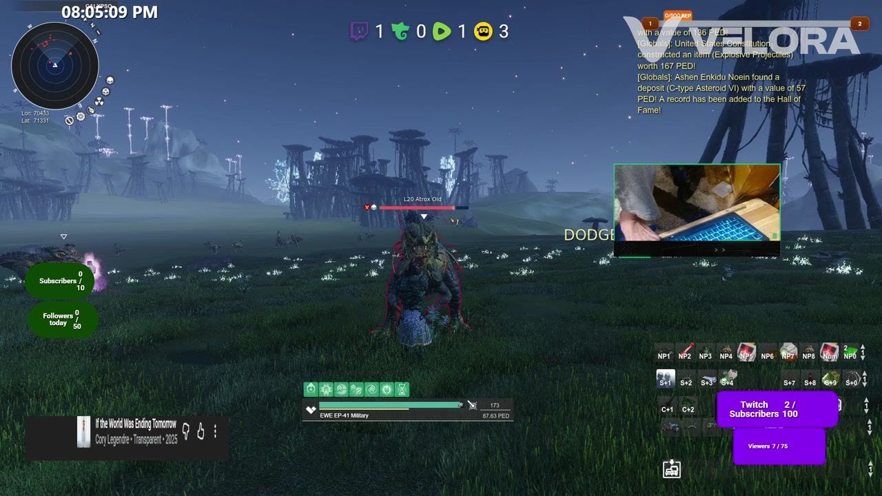 [LIVE] playing Entropia Universe game, please follow and Sub or send volt - AndsimGaming on Velora