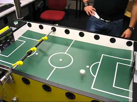 Eindhoven University of Technology Automated Football Table 2009 - YouTube