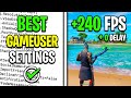 The *BEST* Game User Settings in Fortnite Chapter 3! 🔧 (Boost FPS & Lower Input Delay)