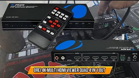 OREI 4K Multi HDMI Viewer Quad 4 in 1 Out