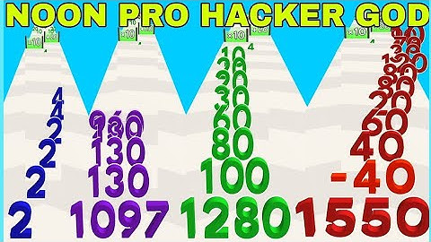Number Stack 2 in NOOB VS PRO VS HACKER VS GOD By Quick Games