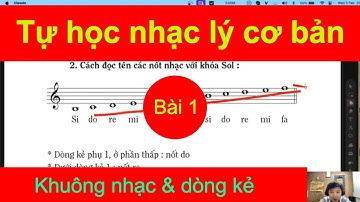 Tự học nhạc lý cơ bản - Bài 1 - Khuông nhạc và dòng kẻ phụ