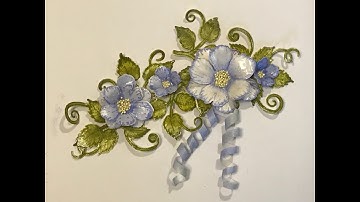 SEA DREAM FLOWER TUTORIAL FOR ALBUM  AND TIPS  SHELLIE GEIGLE J&S HOBBIES AND CRAFTS
