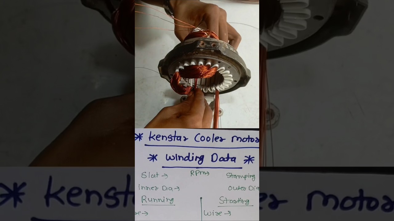 24 Slot Cooler High Speed Motor Winding Data| Kenstar Cooler motor winding Data
