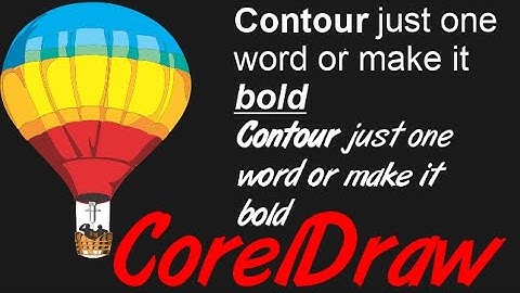 Corel Draw Tips & Tricks Make just one Word BOLD