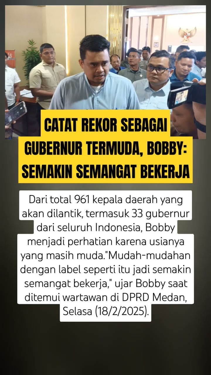 Bobby Catat Rekor Gubernur Termuda
