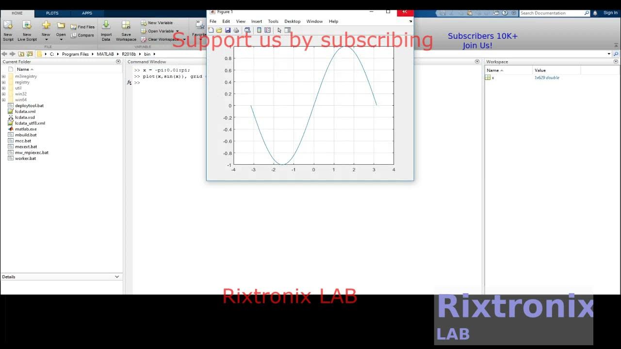 Plot cos x Matlab Quick - YouTube