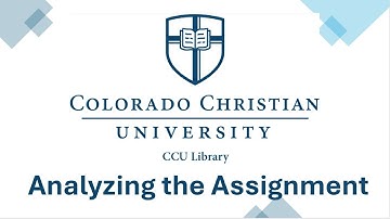 Analyzing the Assignment