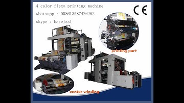 machine à sacs en papier 4 color paper flexo printing machine in line with bag making machine