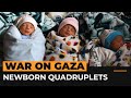 Displaced palestinian mother in gaza gives birth to quadruplets  al jazeera newsfeed